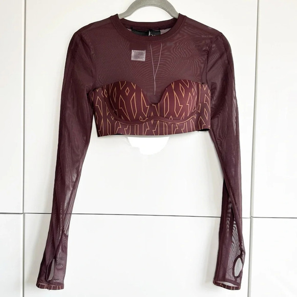 Beyonce Adidas X Ivy Park Top Monogram Crop Size XS HB8409 NWT - Picture 2 of 9